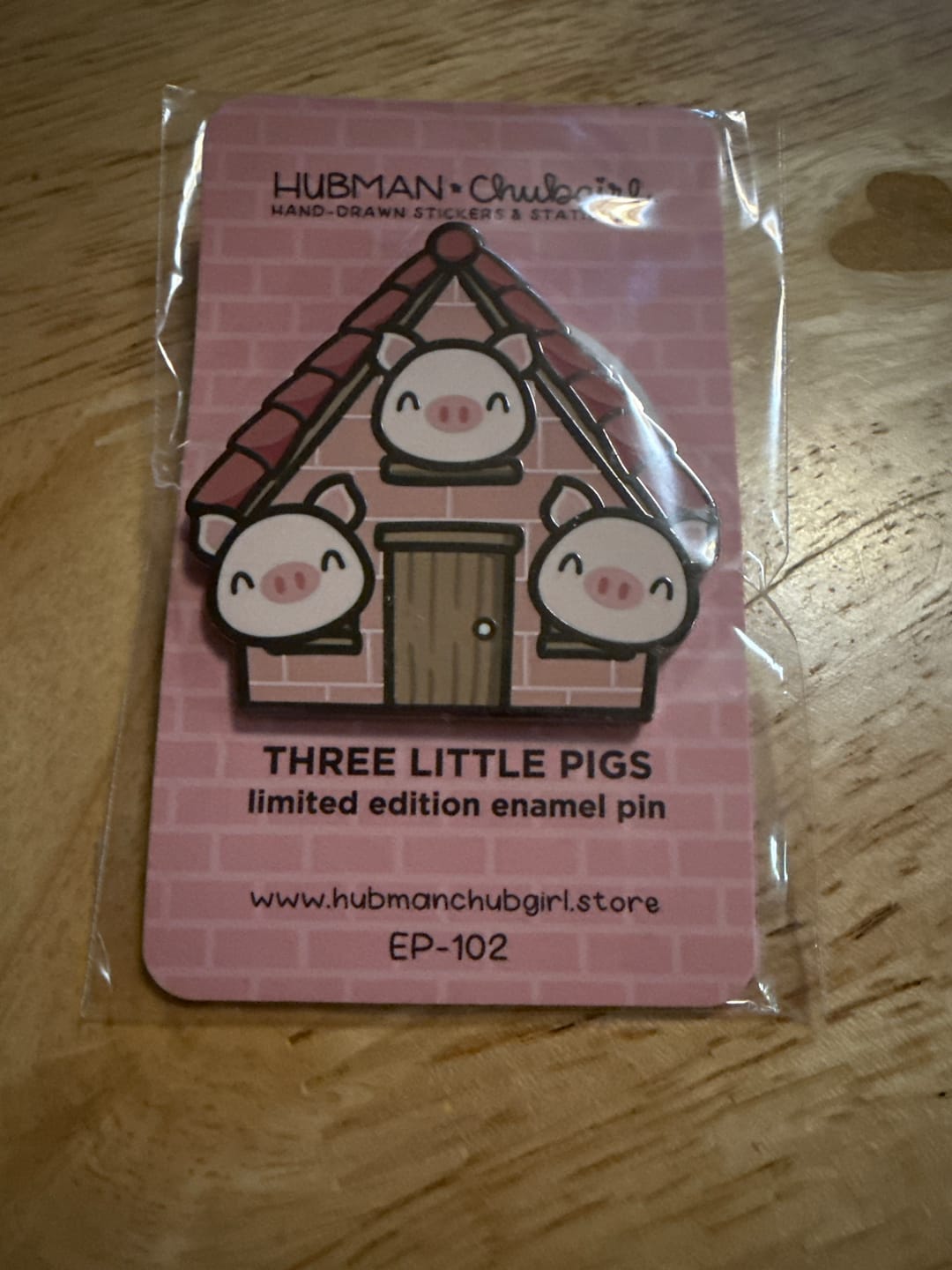 Customer photo review of Three Little Pigs Pin