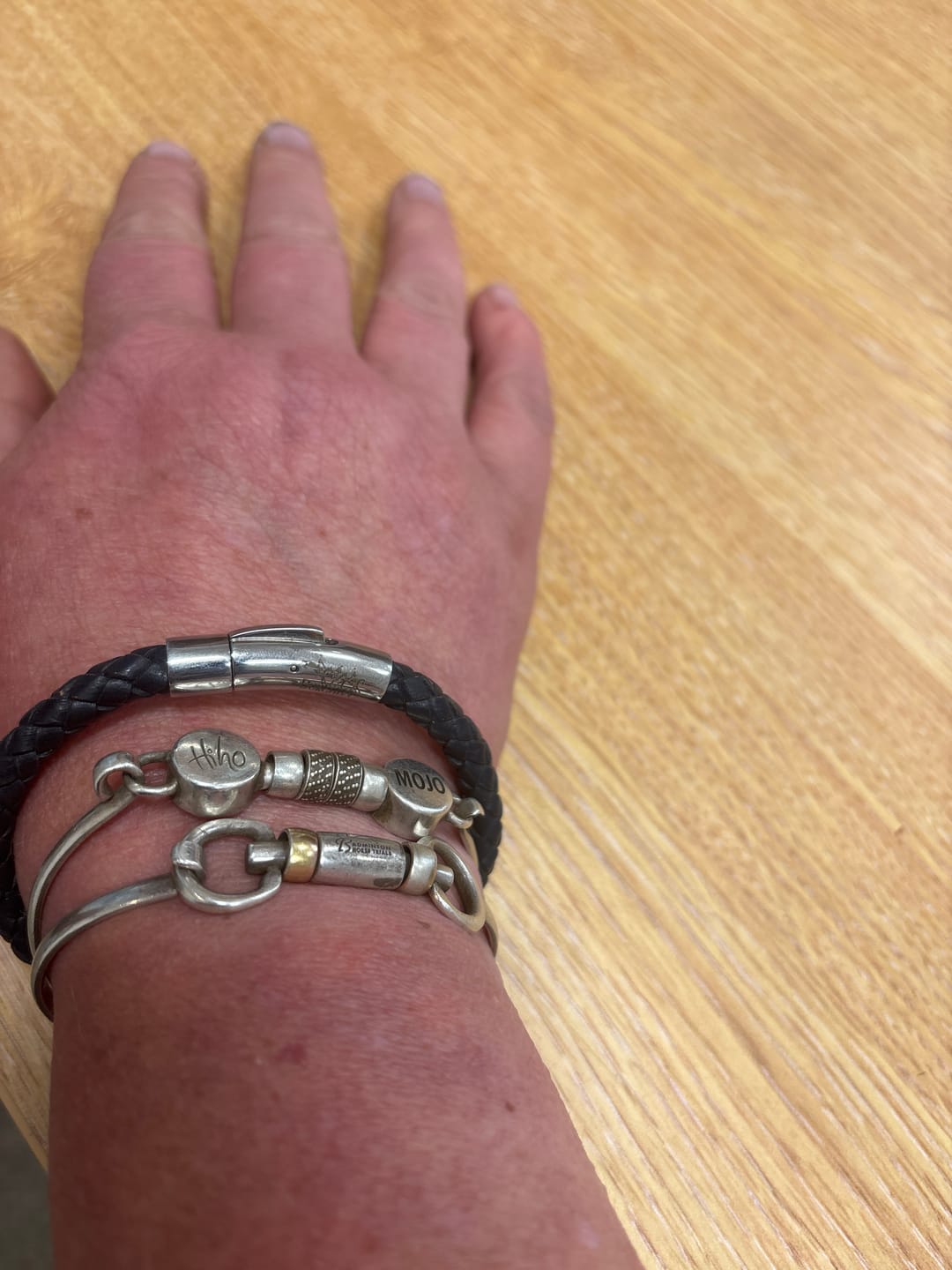 Customer photo review of Exclusive Burghley Horse Trials Leather Bracelet With Stainless Steel Clasp