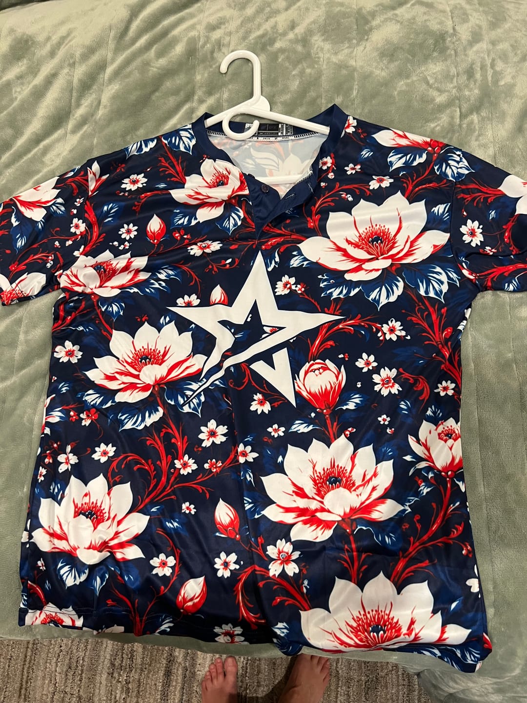 Customer photo review of Magnolia Vines - RWB - Bowling Jersey