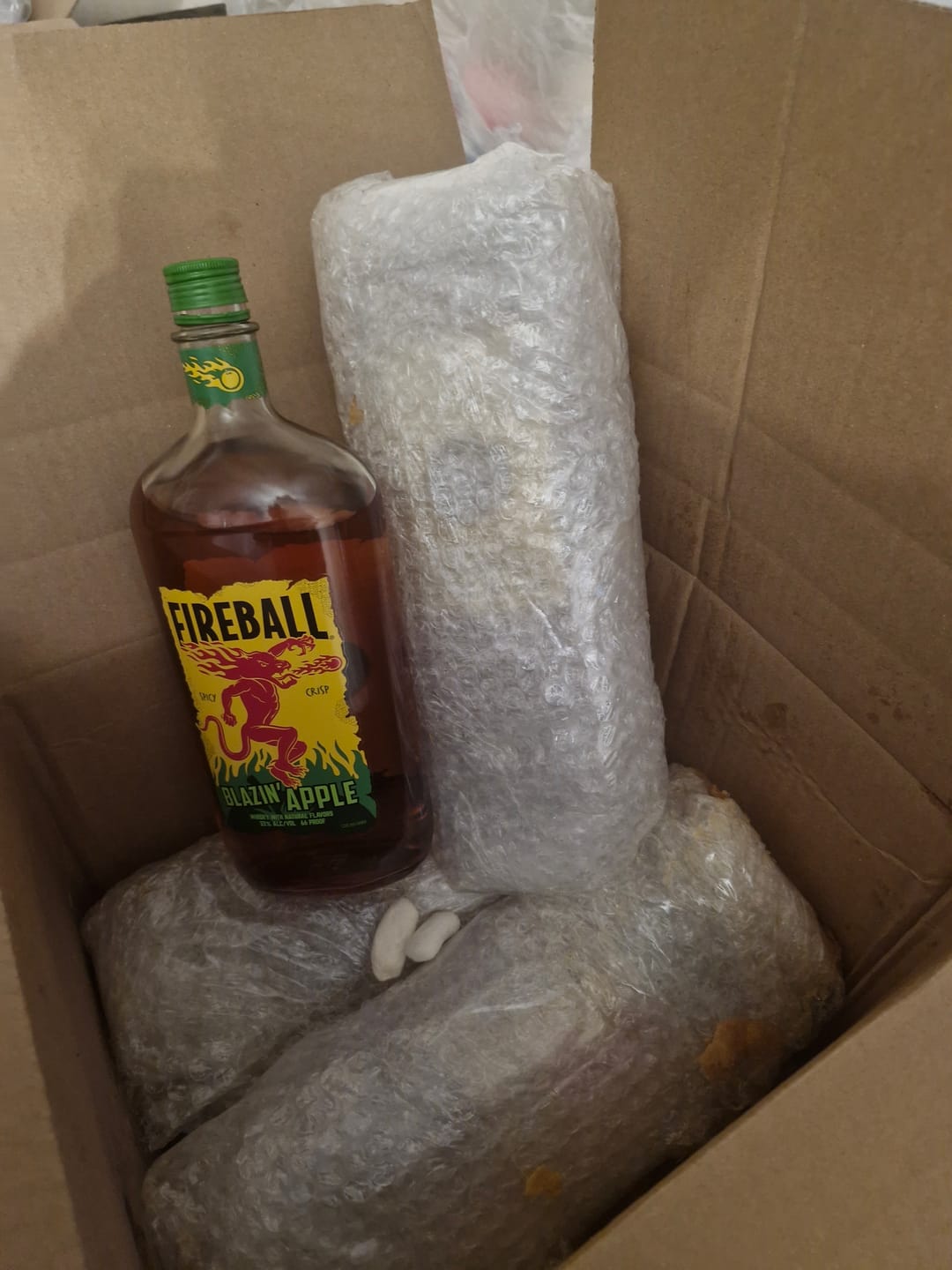 Customer photo review of Fireball Blazin' Apple 1L