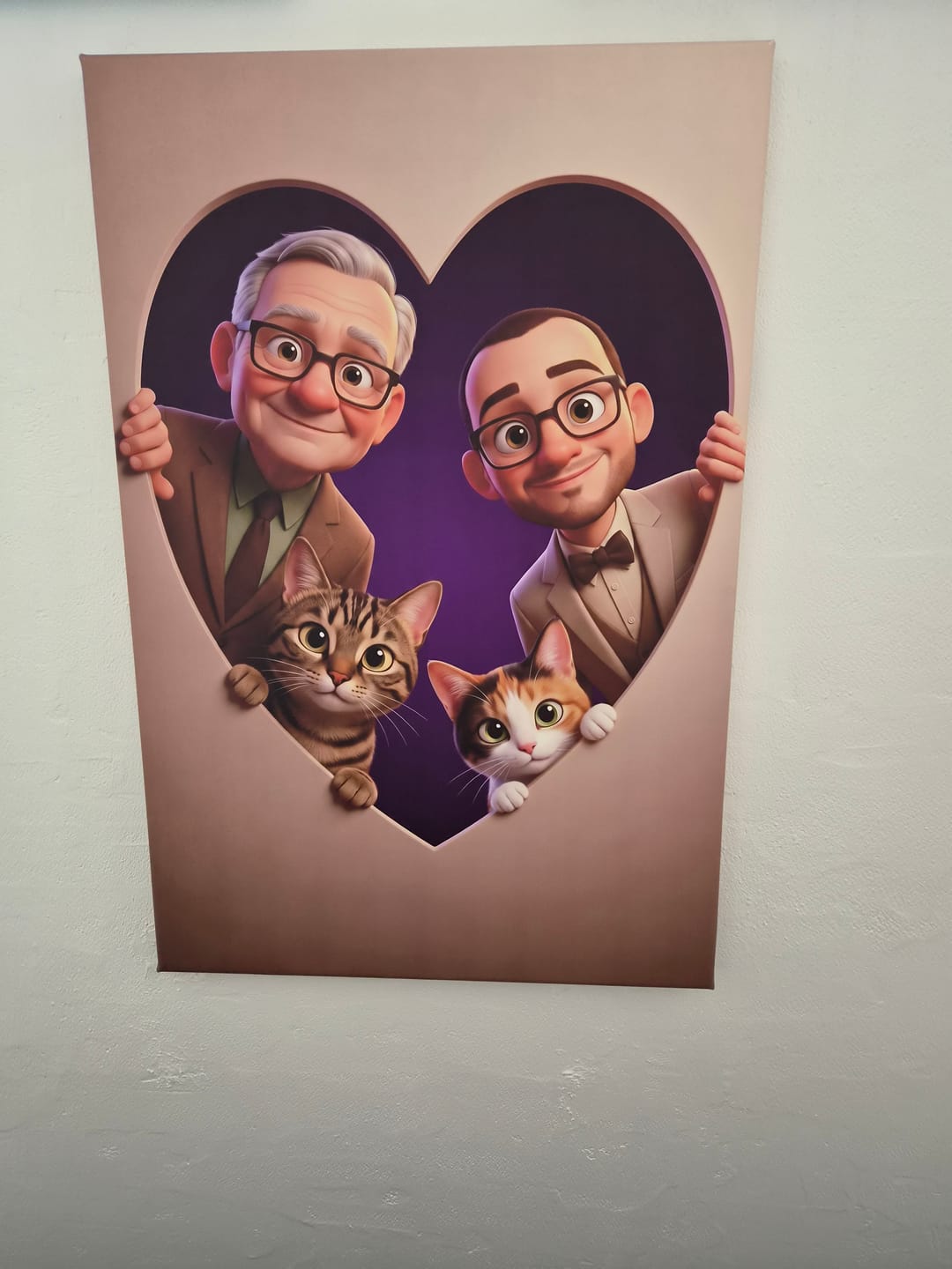 Customer photo review of Toile personnalisée - Cœur animé