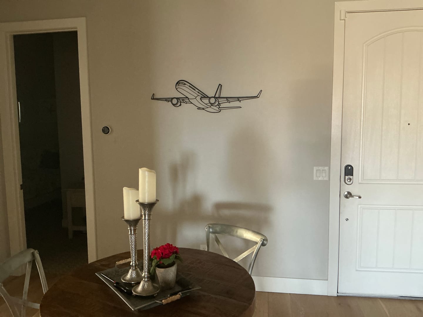 Customer photo review of 757-200 Angle Silhouette Metal Wall Art