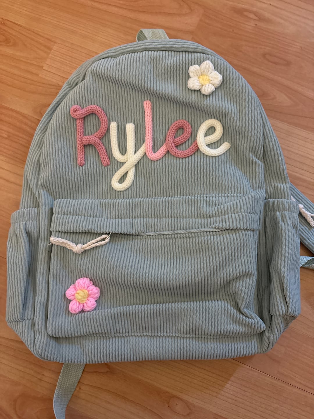 Customer photo review of K&C - Personalized Knitted Backpack