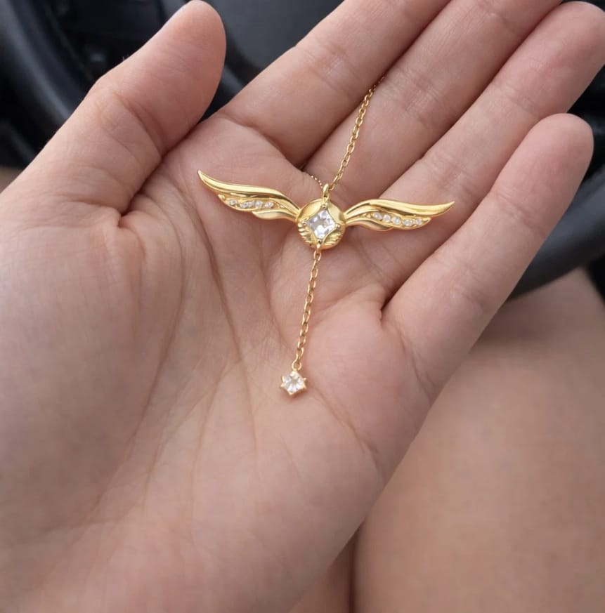 Customer photo review of Premium Golden Snitch Necklace