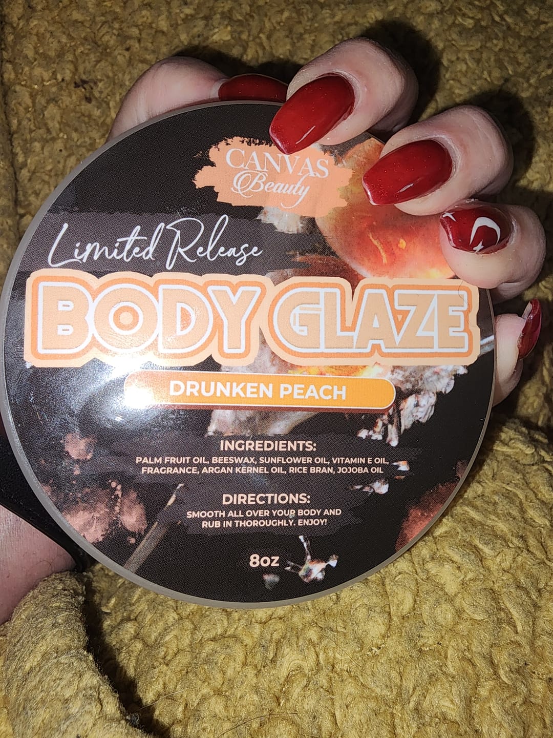 Customer photo review of (NEW) BODY GLAZE: DRUNKEN PEACH