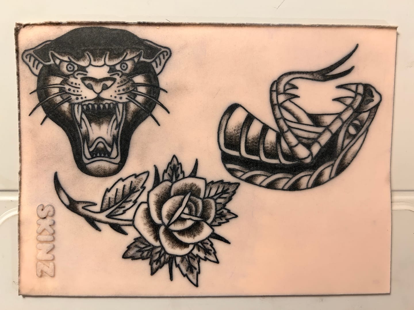 Customer photo review of Tattoo Practice Skin | Size Small A5 | Ben Fisher Pack of 4