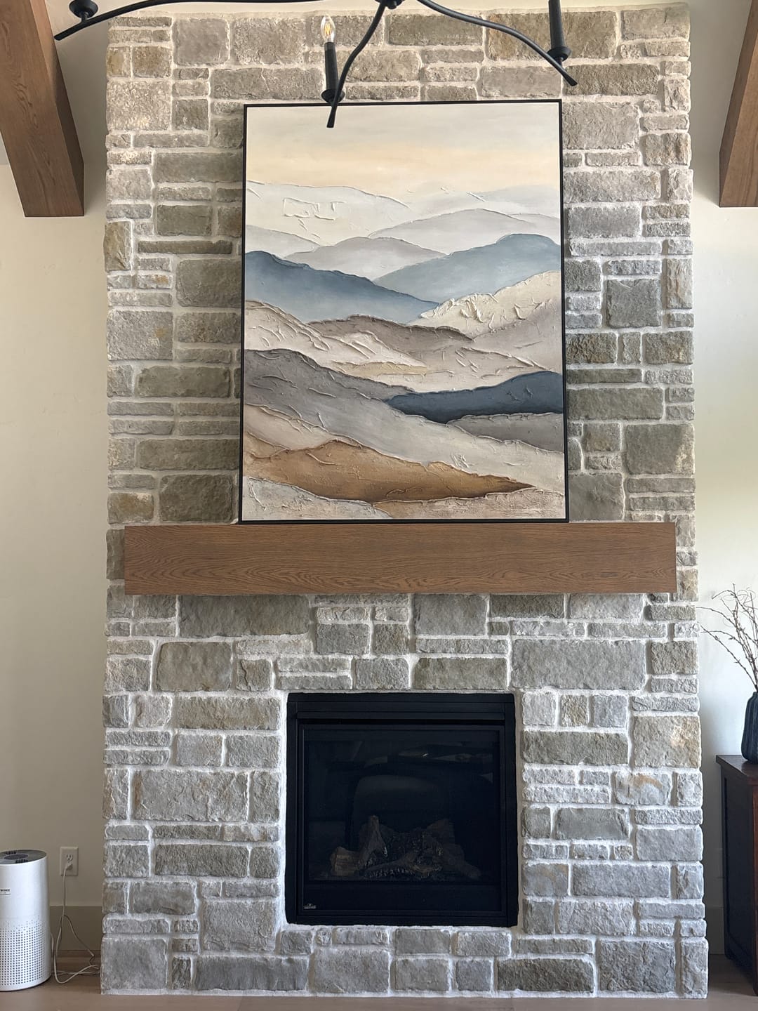 Customer photo review of #CL-Custom Size Minimalist Mountain Texture Canvas # MM409
