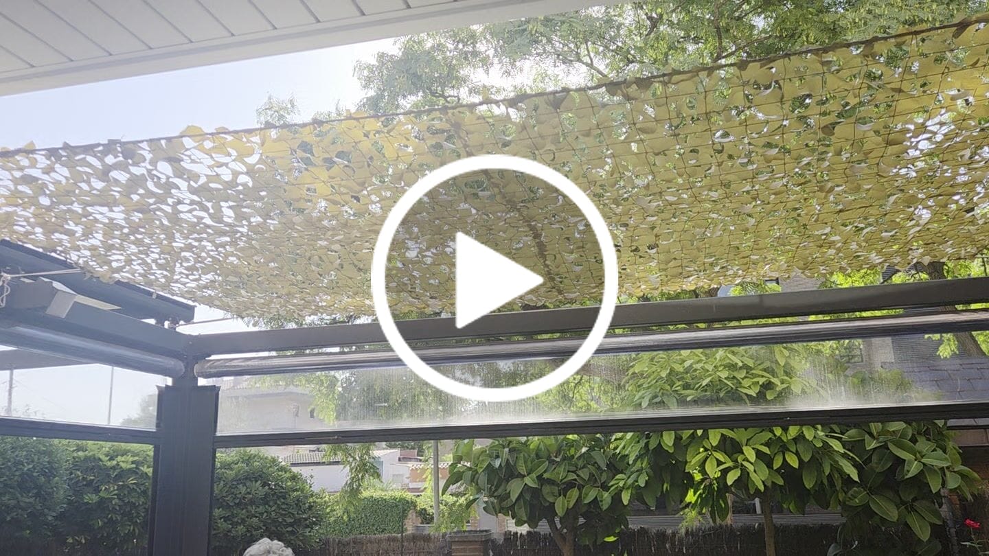 Customer video review of Red de camuflaje reforzada beige