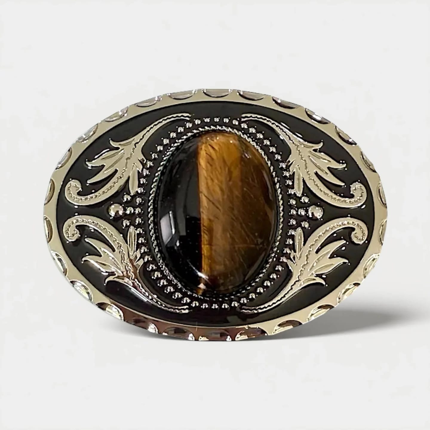 Customer photo review of Tiger’s Eye Belt Buckle Cowboy Western Accessory