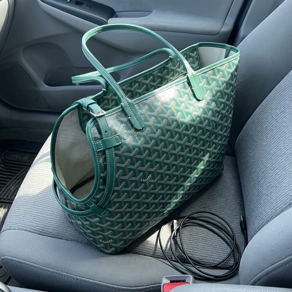 Customer photo review of Pawfect Travel Tote