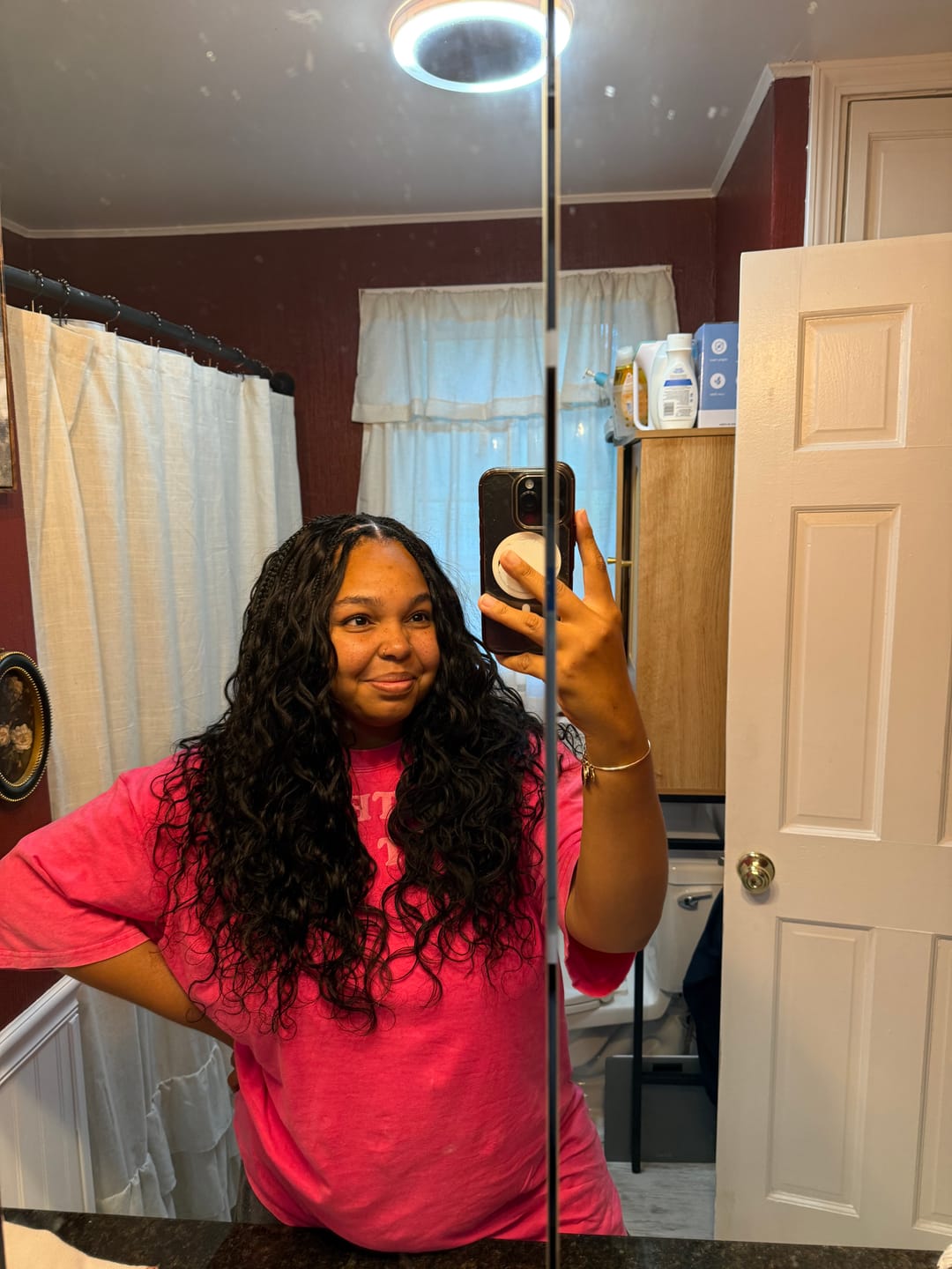 Customer photo review of Crochet Mermaid Braids with Loose Wave Human Hair Curls