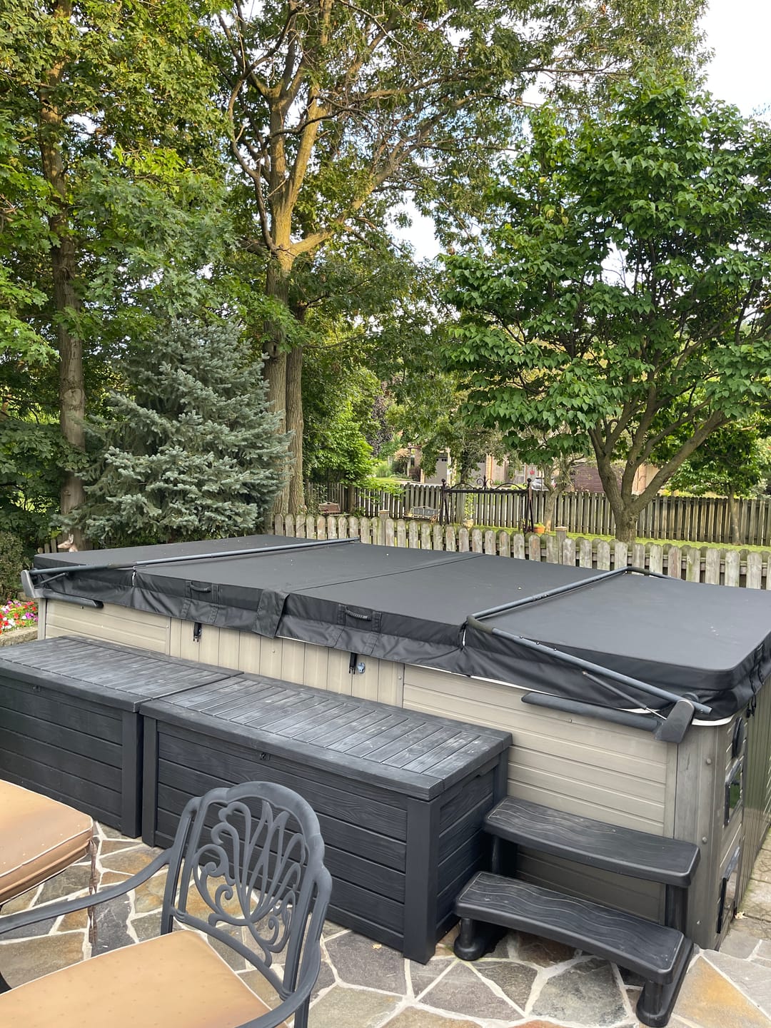 Customer photo review of Custom Swim Spa Covers
