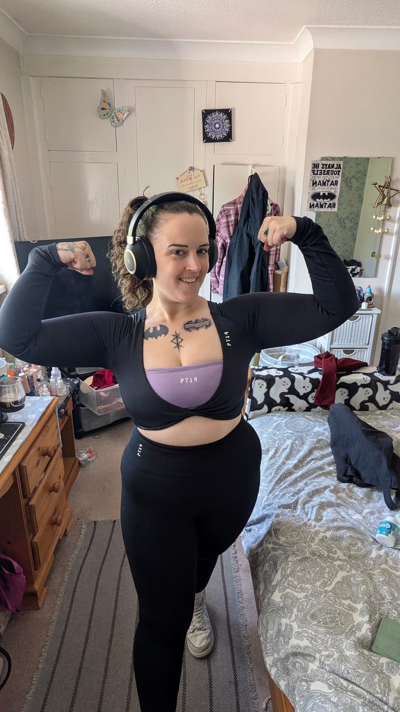 Customer photo review of Long Sleeve Wrapped Front Top