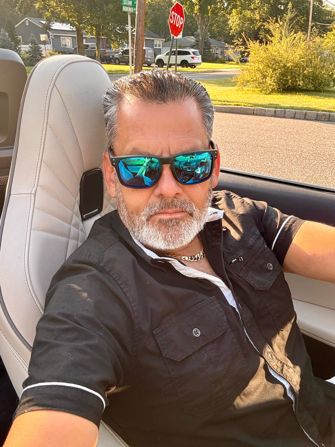 Customer photo review of 80Eighty® Polarized Sunglasses - Blue Chrome