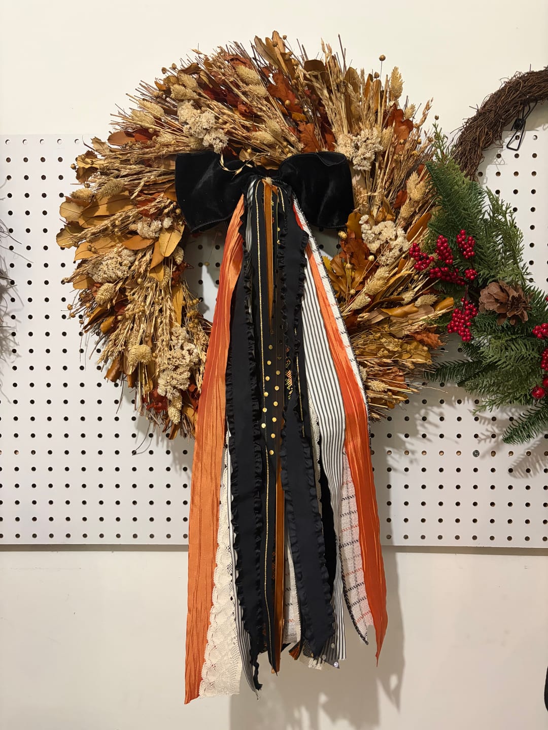 Customer photo review of Midnight Harvest Wreath Ribbon