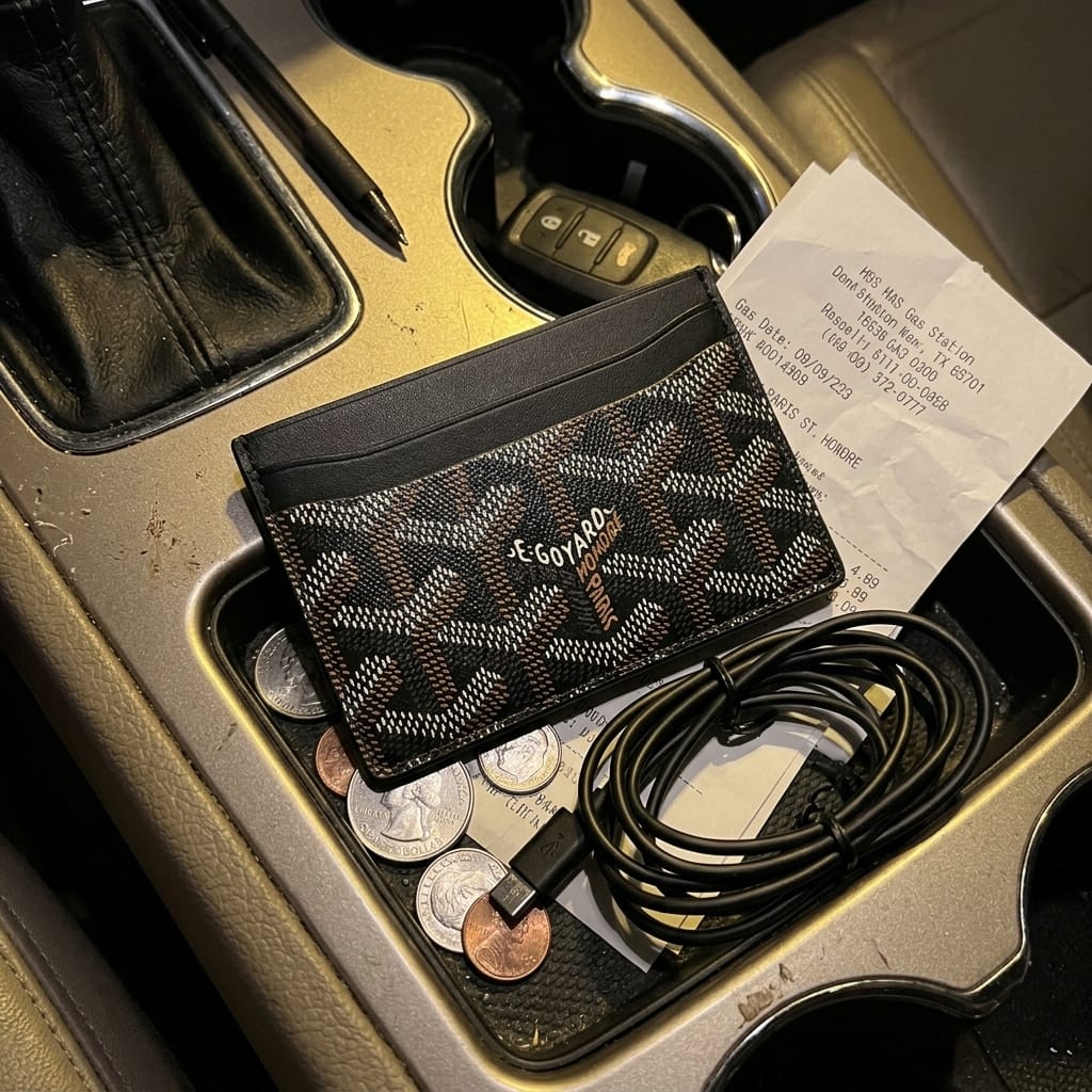 Customer photo review of Élan Slim Wallet