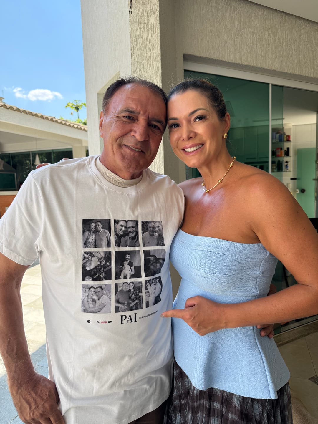 Customer photo review of Camiseta personalizada dia dos Pais - PAI PARA TODO MOMENTO - BRANCA - Algodão 100%