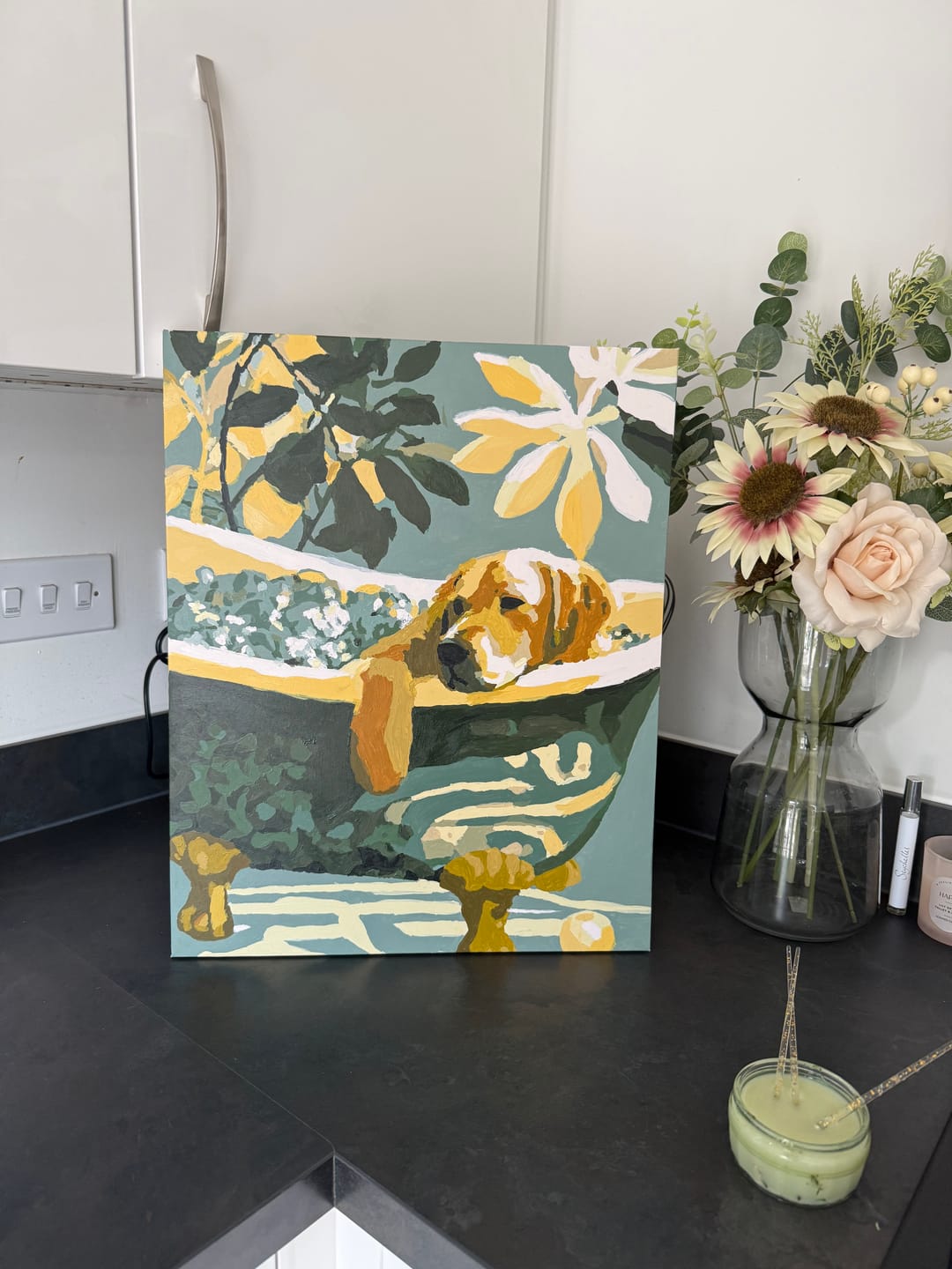Customer photo review of Golden Serenity | Paint by Number