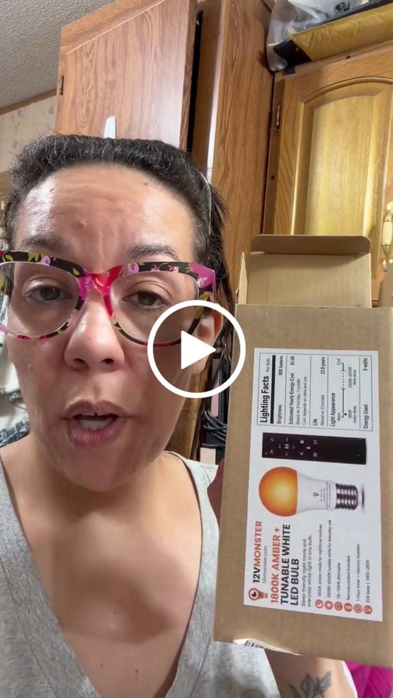 Customer video review of 1800K Amber LED Bulb with 3 White Modes