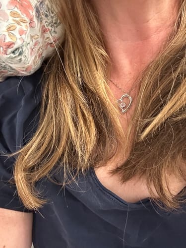 Customer photo review of To My Wife Forever Love Necklace – Romantic Gift from Husband with Heartfelt Message Card