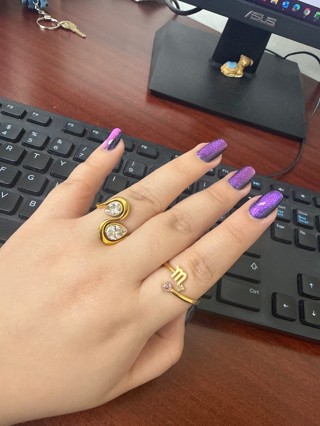 Customer photo review of Anillo Starsign Birthstone