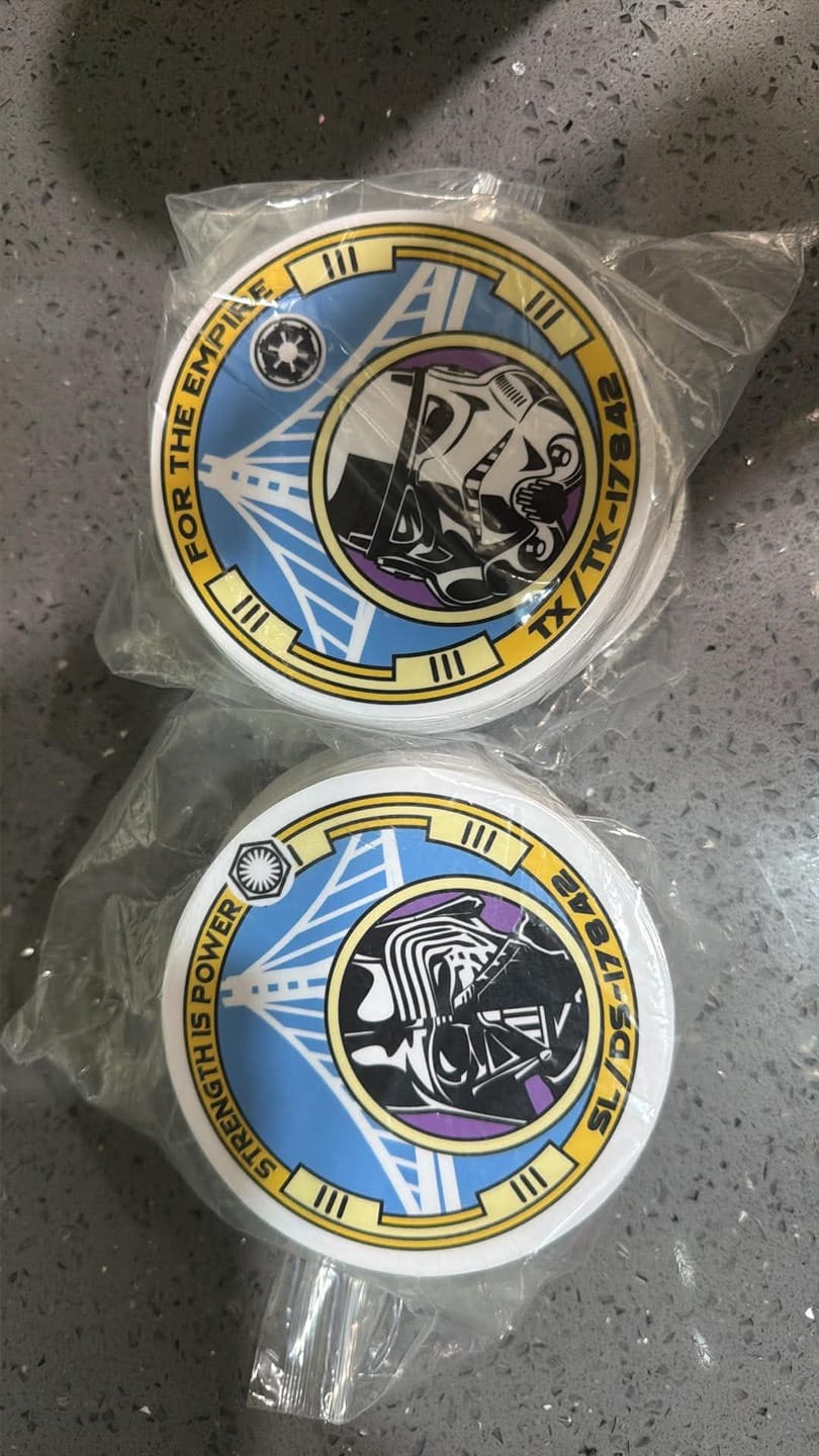 Customer photo review of Circle Stickers
