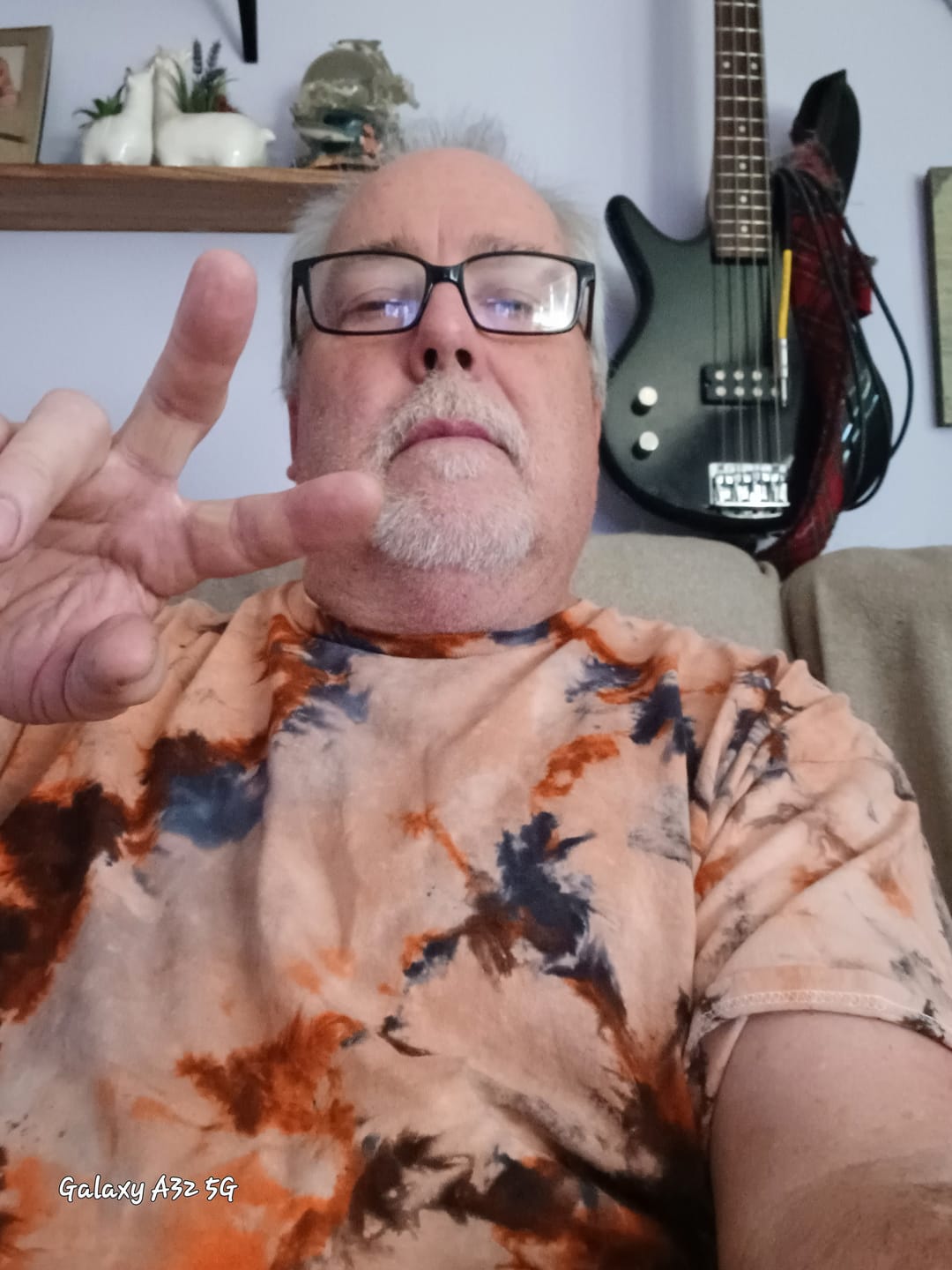 Customer photo review of Dirty Orange Liquid Infusion Tie Dye T Shirt