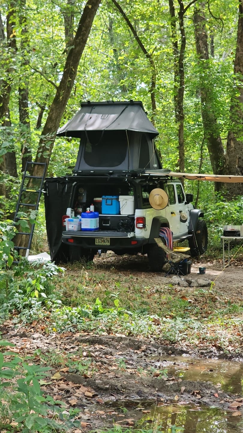 Customer photo review of OPENROAD Quick-Open Overland Shower/Privacy Awning V2