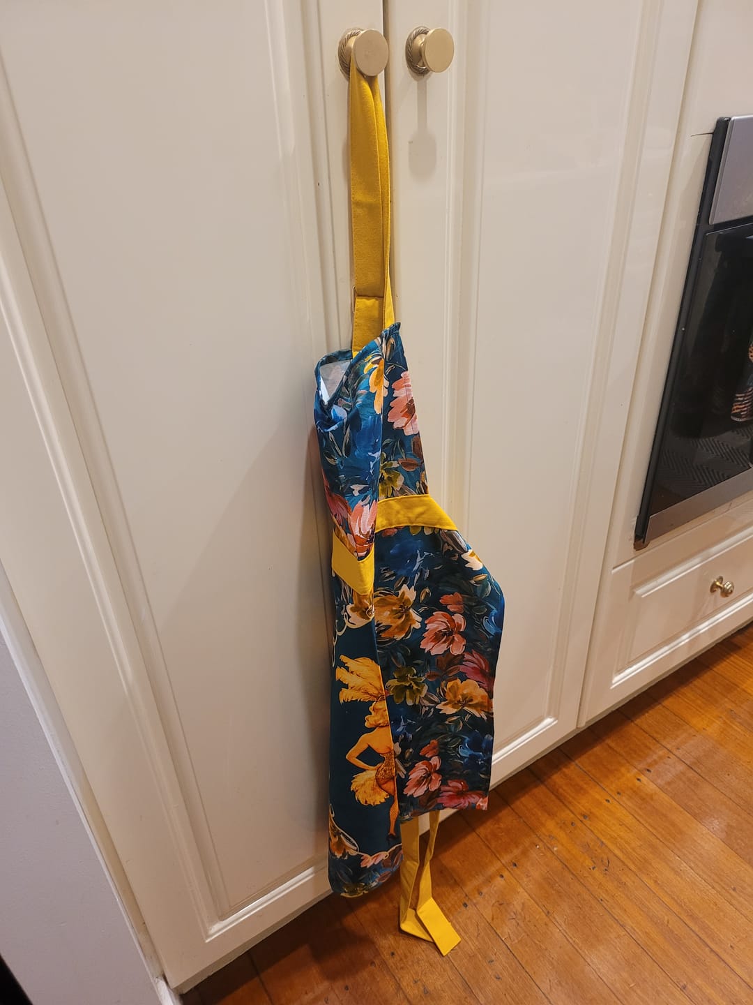 Customer photo review of Lulu LaRue Apron | Statement Designer Kitchen Apron