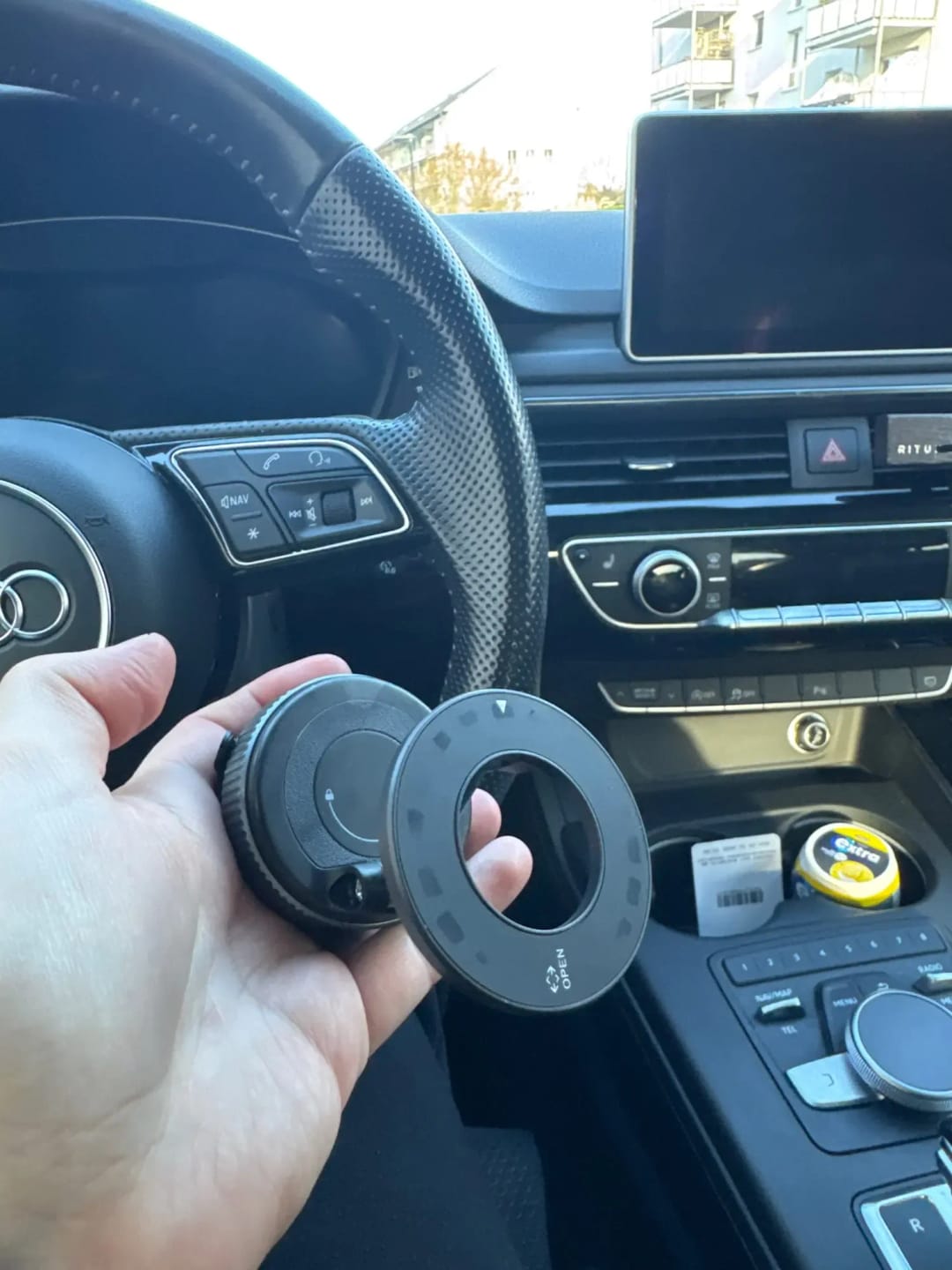 Customer photo review of Magnetic Phone Holder Foldable Design 360°