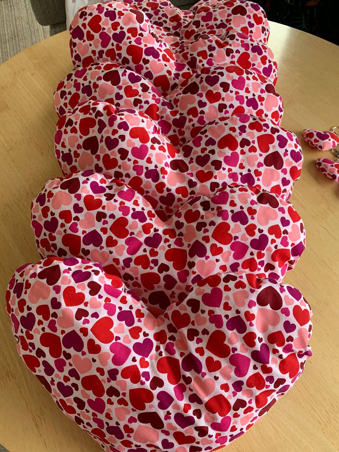Customer photo review of All Over Hearts Polycotton Fabric