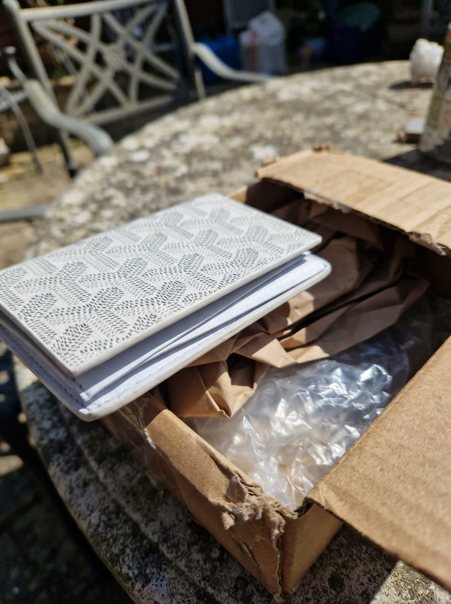 Customer photo review of Honoré Chevron Card Wallet