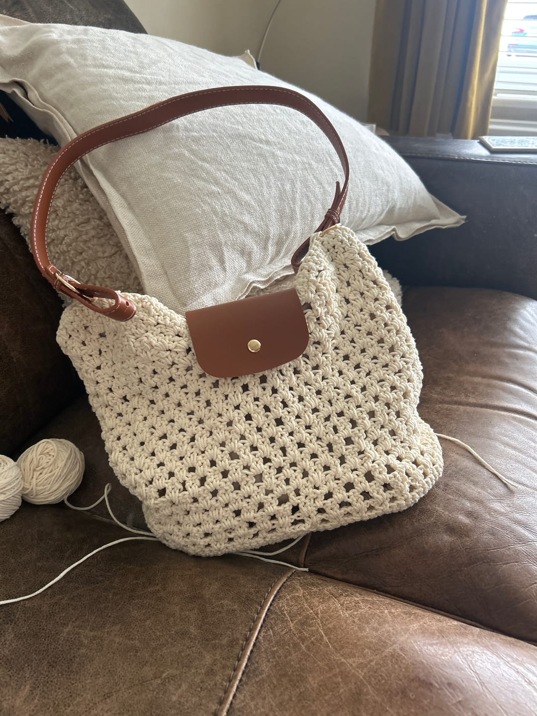 Customer photo review of Sunny Weekend Hobo Crochet Kit