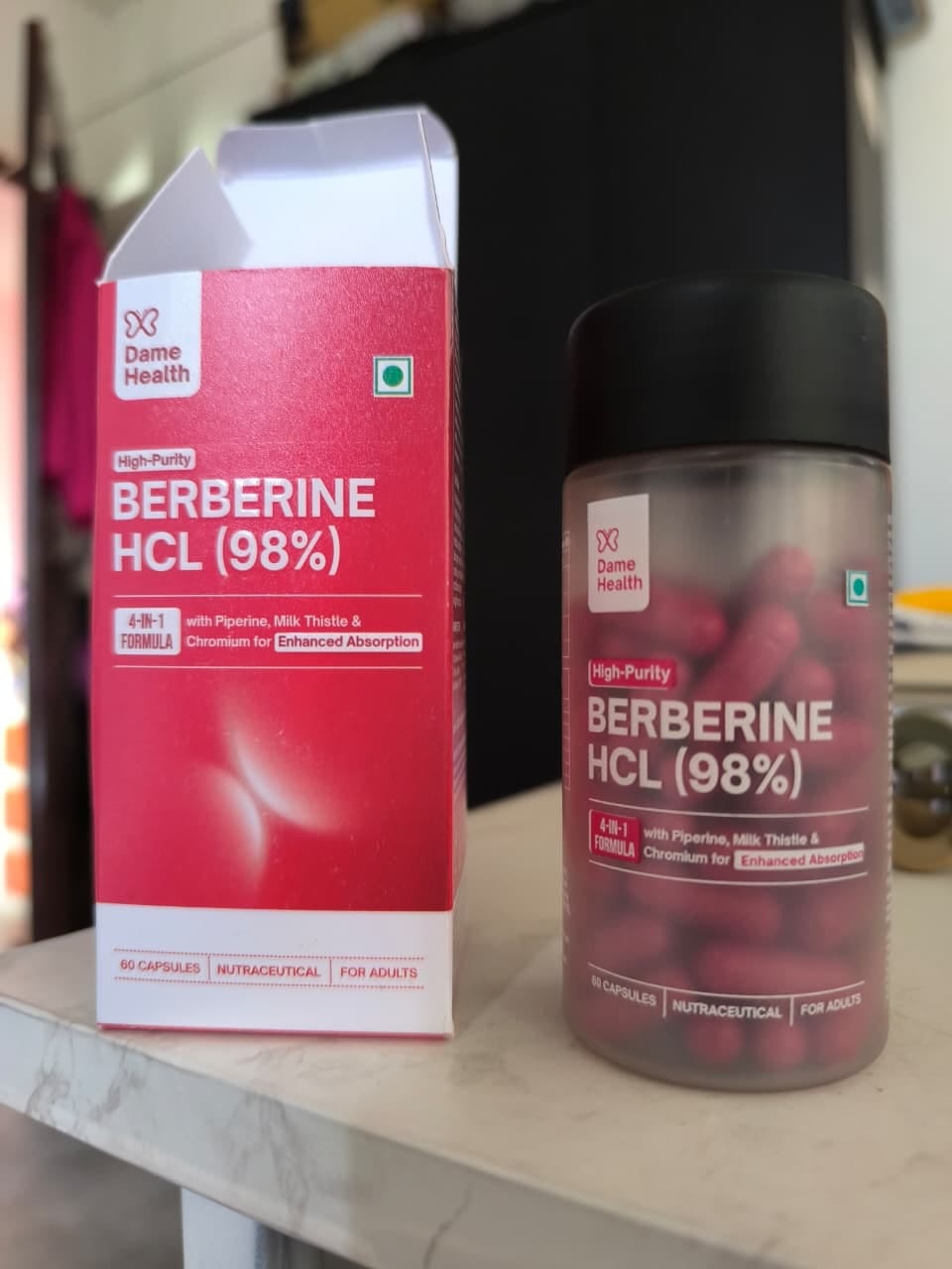 Customer photo review of Berberine HCL 98% + Milk Thistle |  Complete Metabolic Support | Gynac-Formulated