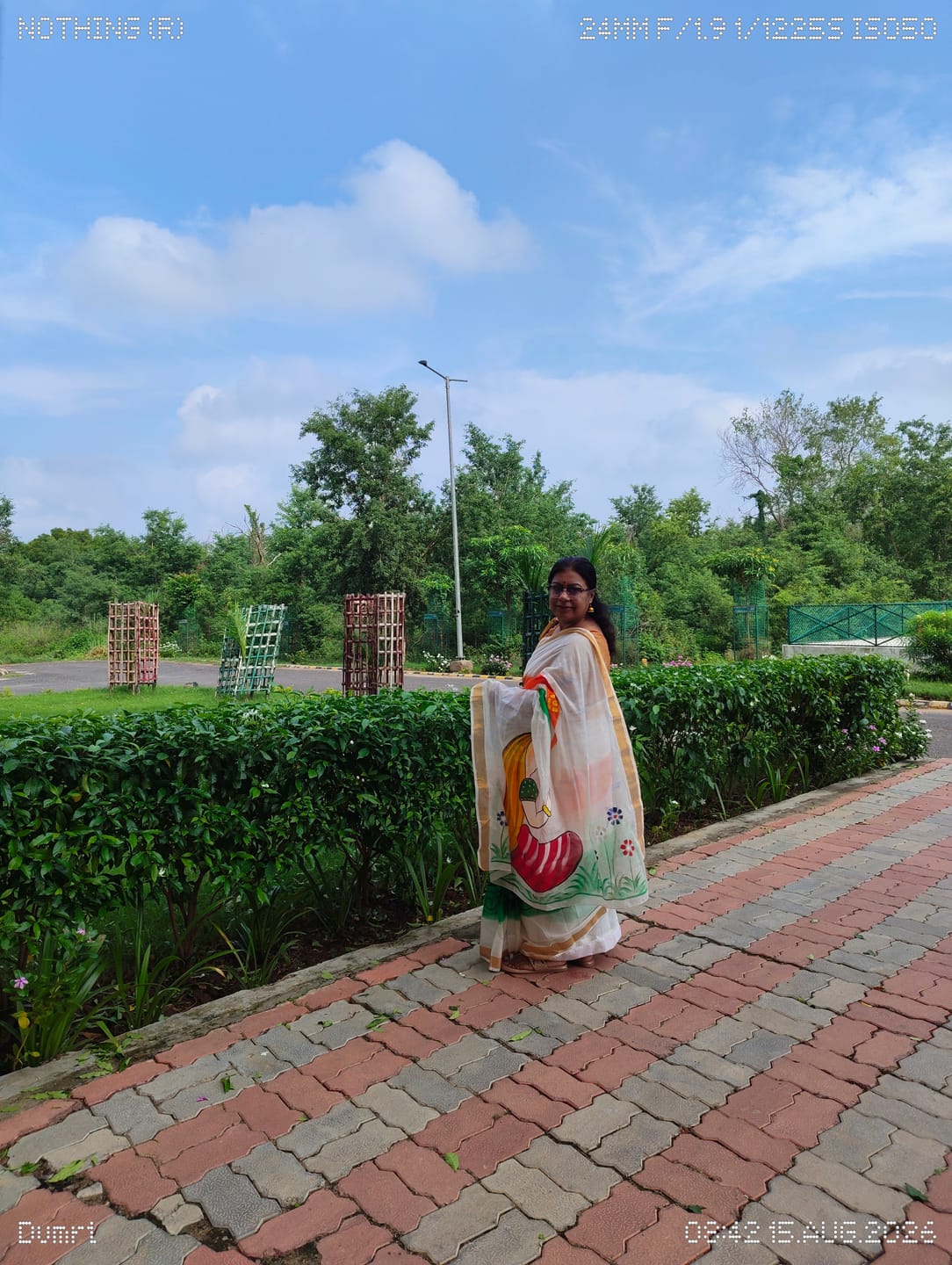 Customer photo review of Vande Vastram Soft Kerala Cotton Saree