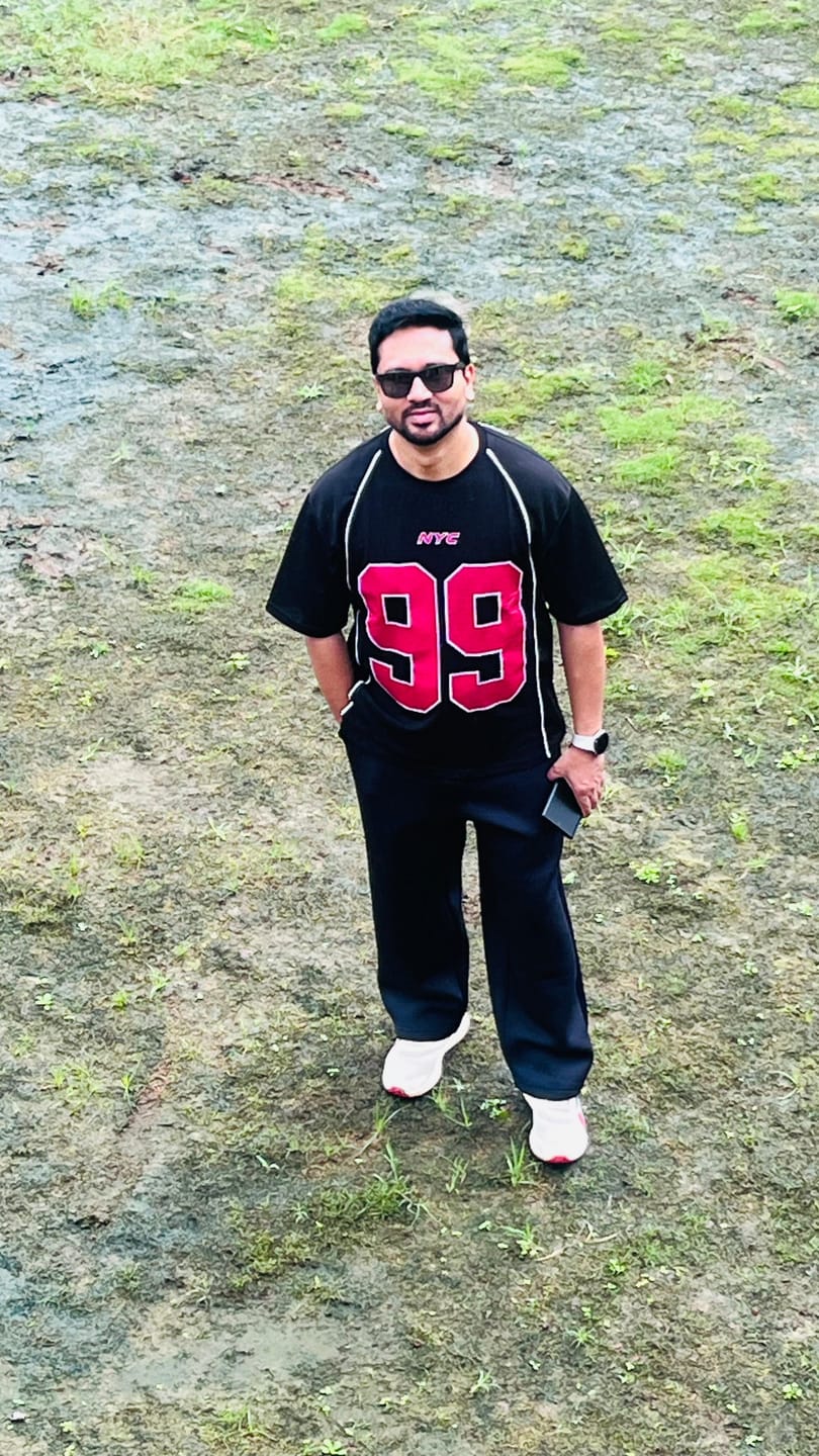 Customer photo review of Black Graphic Varsity T-Shirt