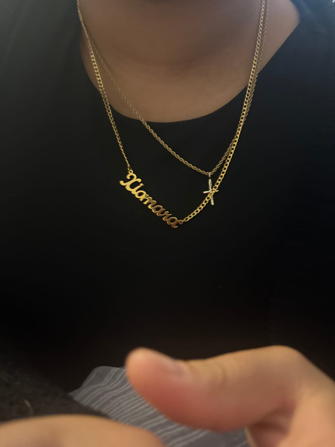 Customer photo review of Custom Name Necklace w/ Cuban Chain