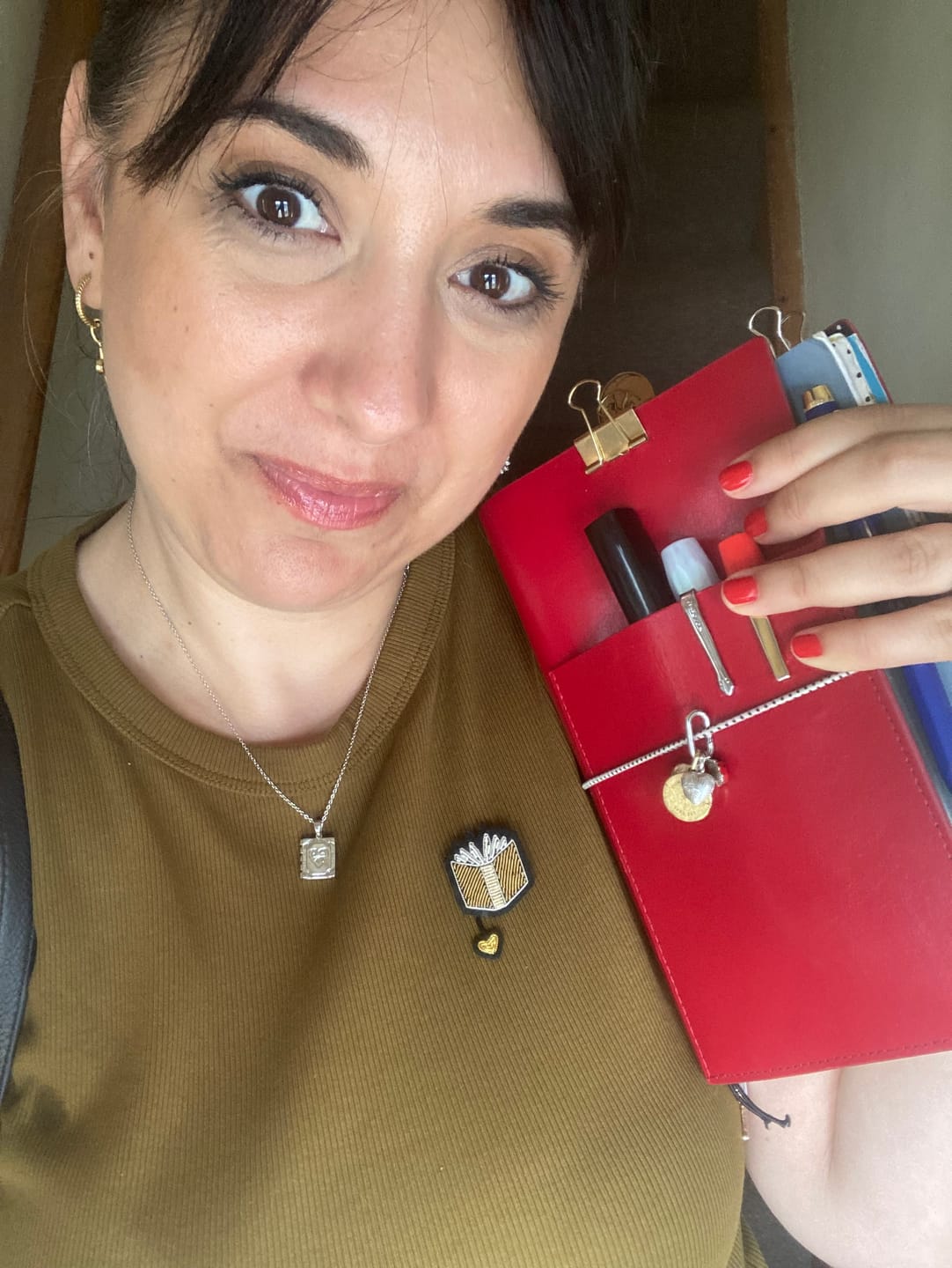 Customer photo review of The Journal Necklace Silver | Martina Calvi x July Child