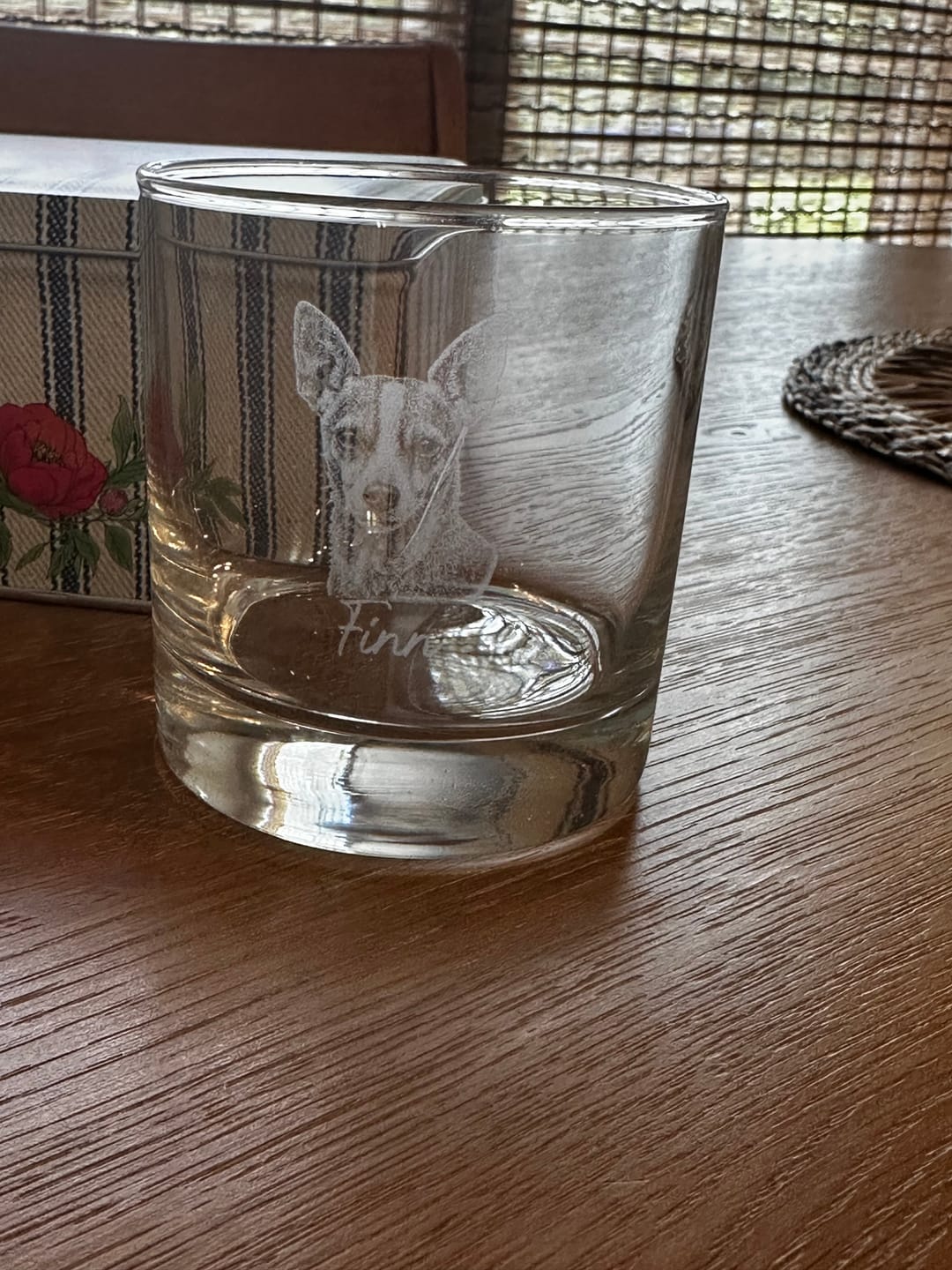 Customer photo review of Portrait Sketch - Personalized Whiskey Glass