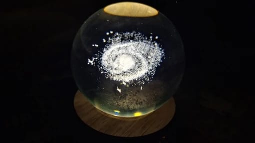 Customer photo review of Crystal Space Lamp