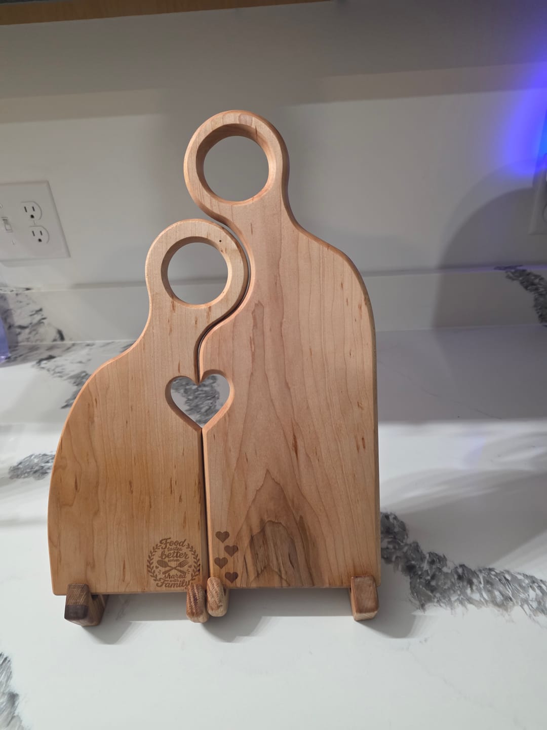 Customer photo review of 15.75x11.5" Small Romeo & Juliet With Heart Set Acrylic Router Template
