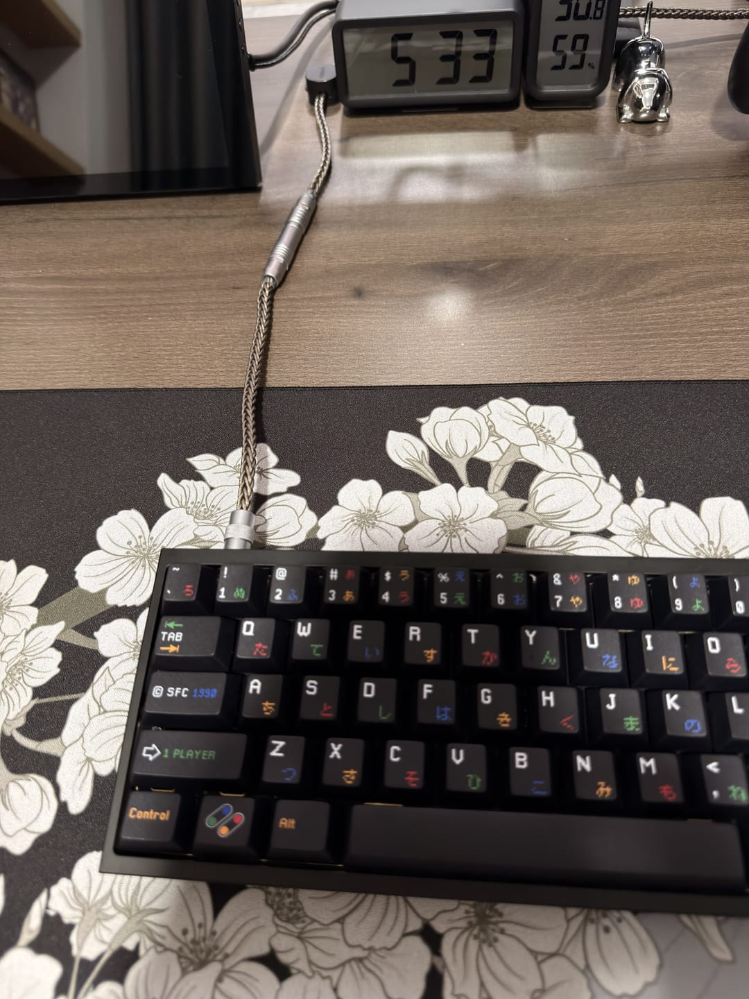 Customer photo review of MelGeek Handmade Silver Jacketed Monocrystal Copper Wire USB Cable
