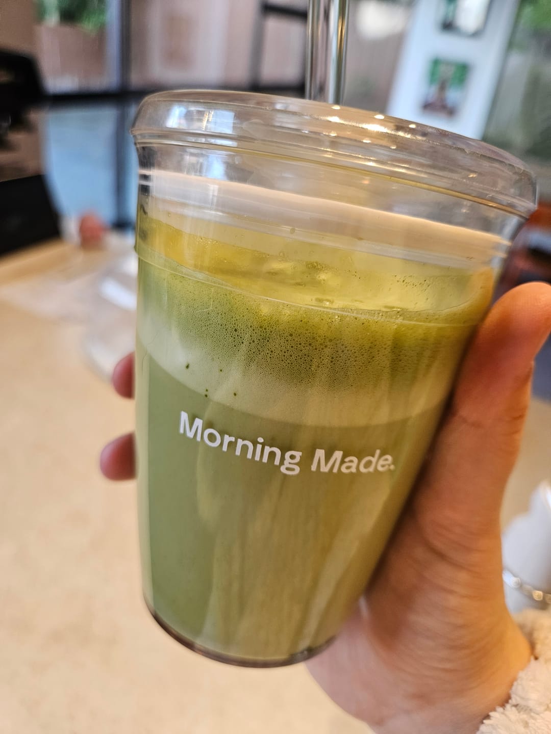 Customer photo review of Unsweetened Matcha Latte