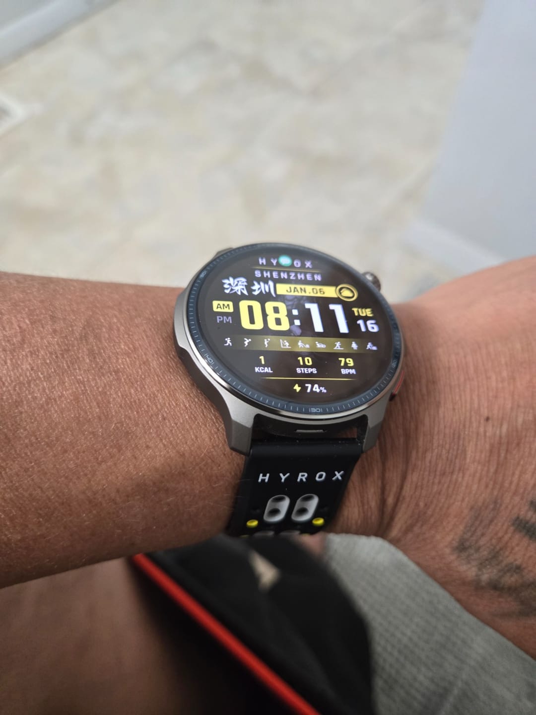 Customer photo review of HYROX Silicone Sports Strap (22mm)