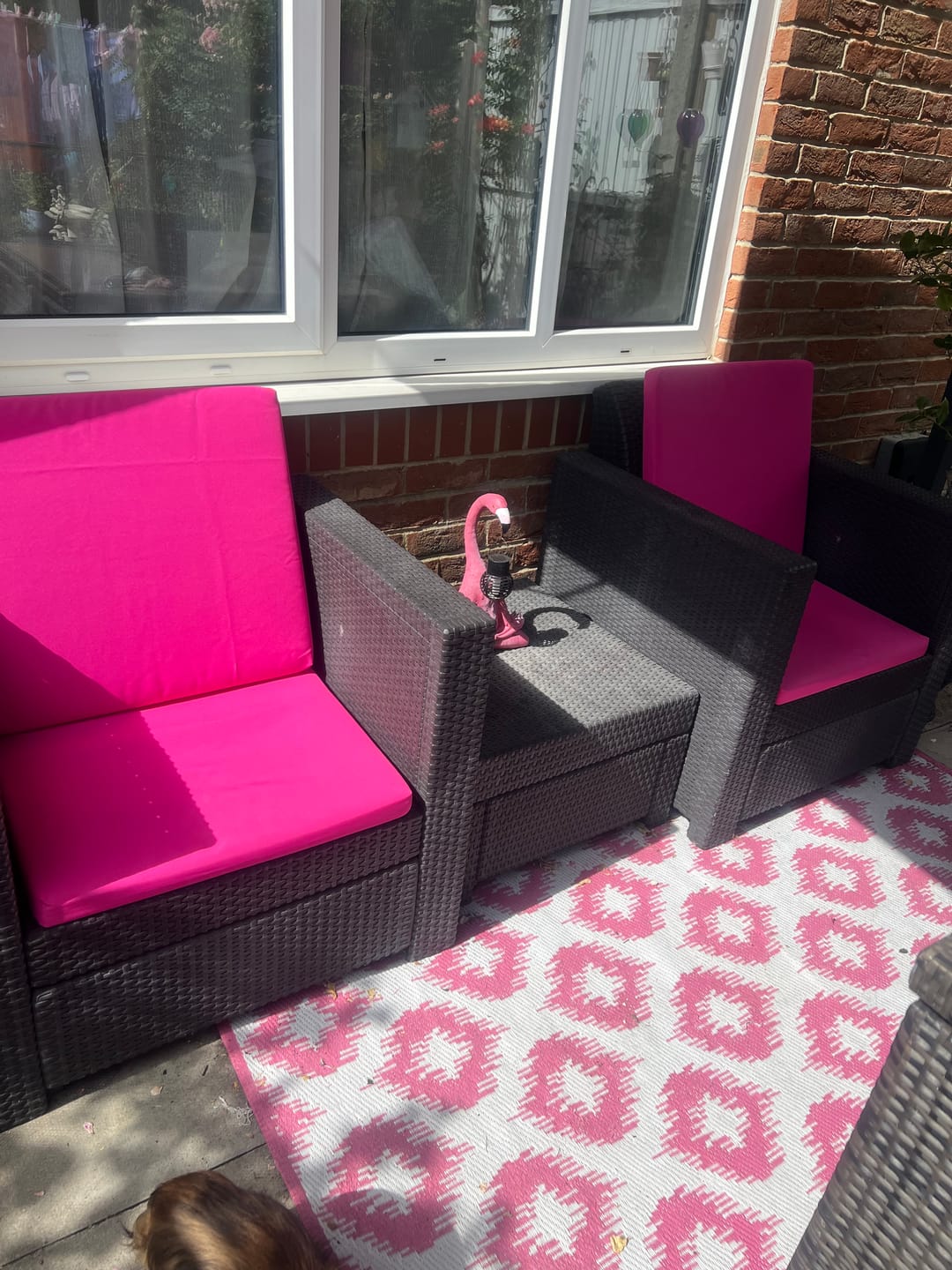 Customer photo review of Outdoor Rattan Furniture Seat Pads Water Resistant Keter Corfu Furniture Cushions
