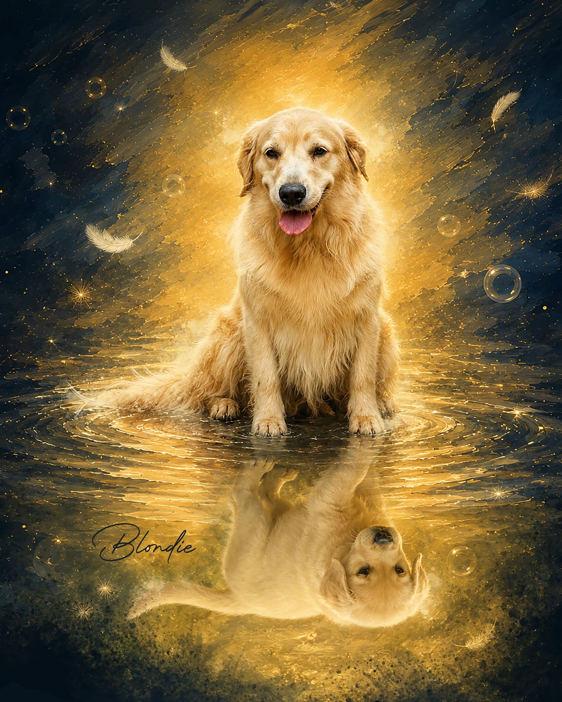 Customer photo review of Custom Pet Portrait Canvas - From First to Forever