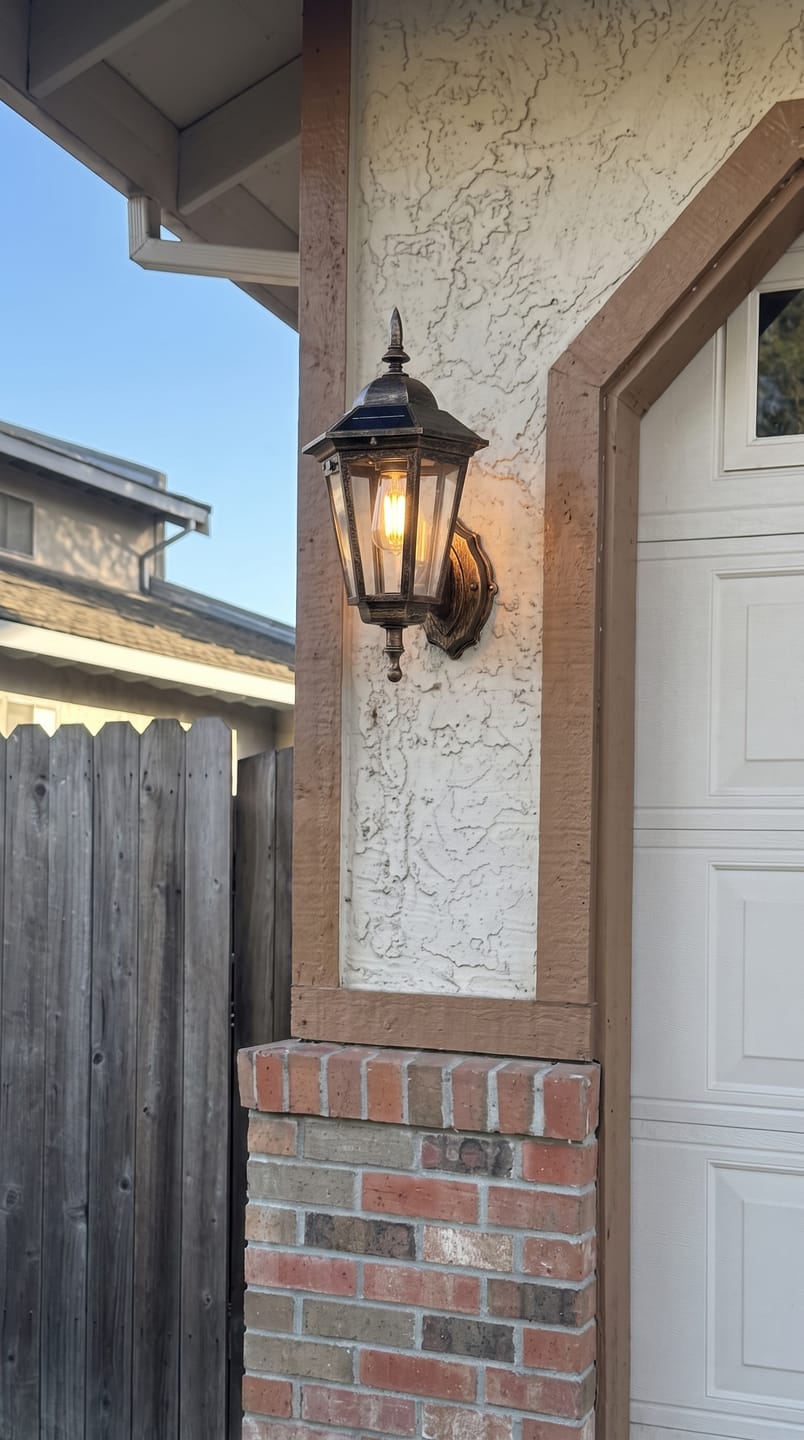 Customer photo review of Outdoor Solar Wall Light