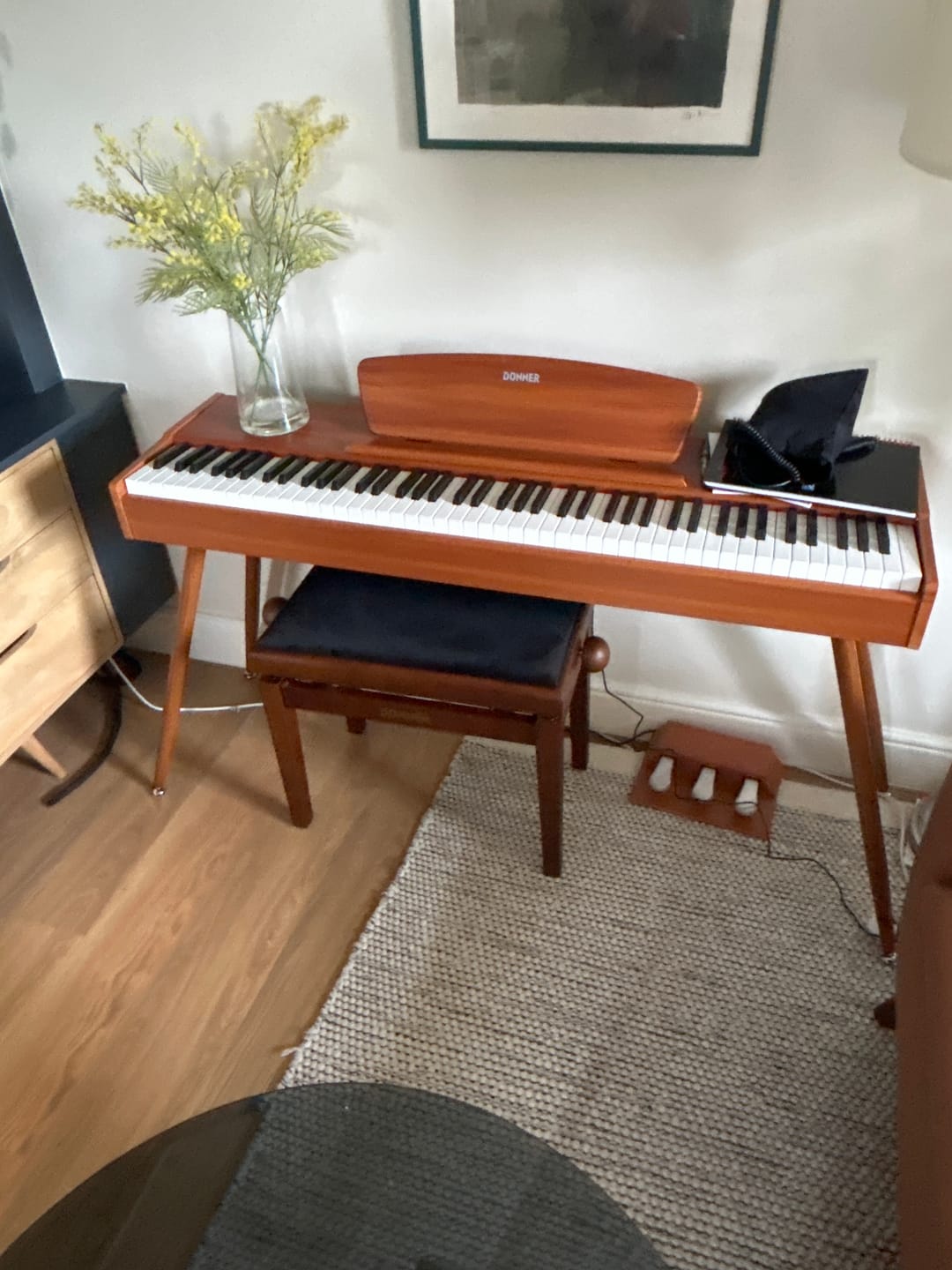 Customer photo review of Donner DDP-80 Wooden Style Weighted Digital Piano