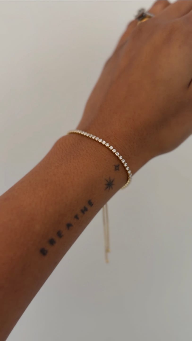 Customer photo review of Tennis Sapphire Bracelet