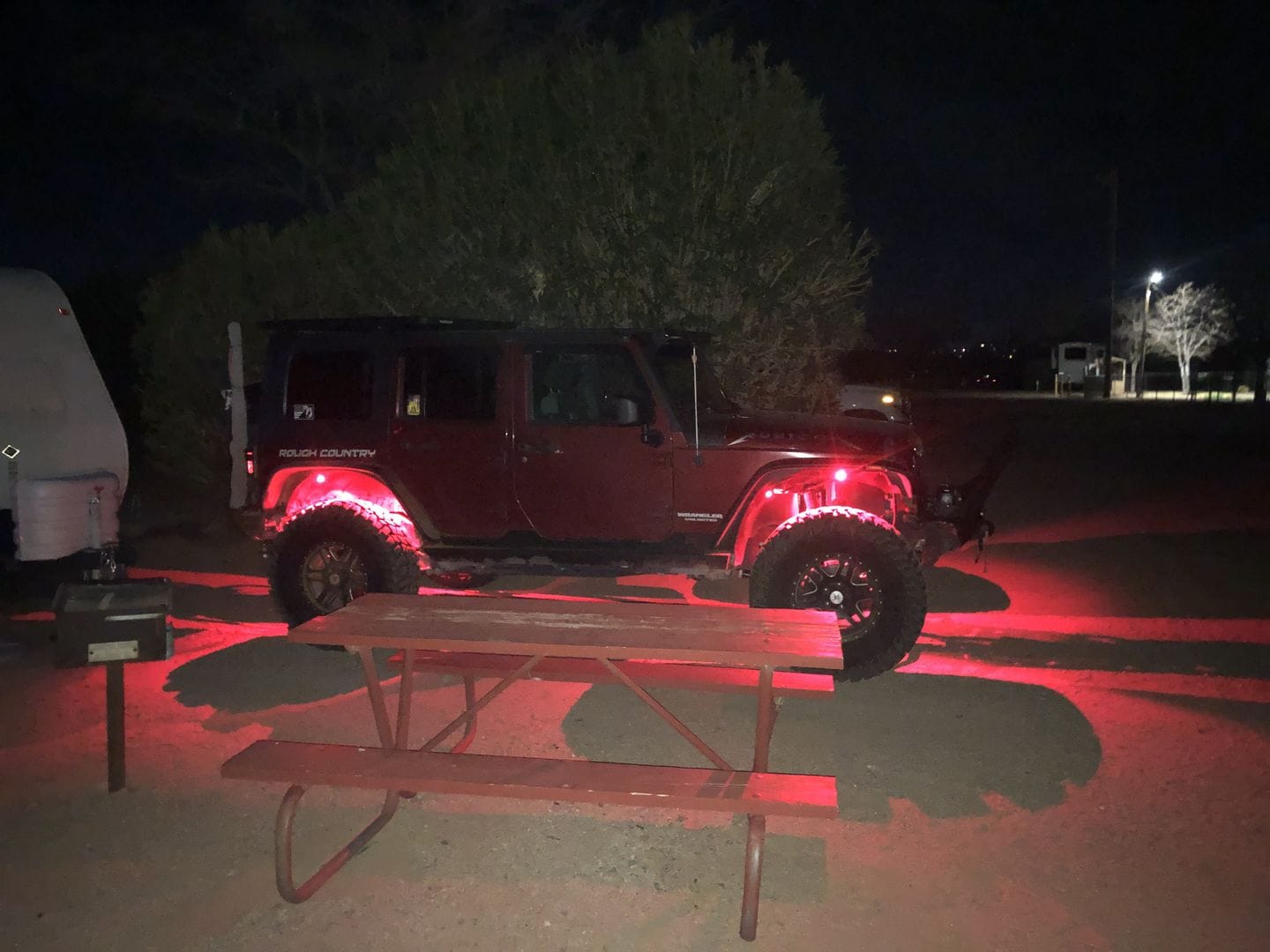 Customer photo review of Bluetooth Shift RGB LED Rock Lights For 1987+ Jeep